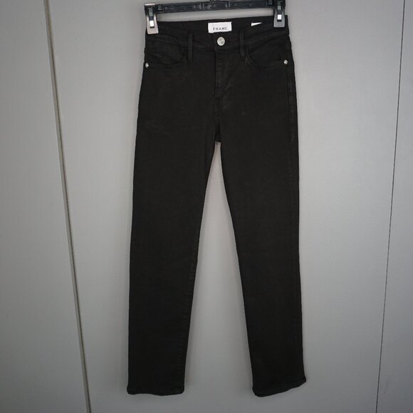 New Frame Denim Le High Straight Leg Jeans in Film Noir size 24 - Picture 3 of 16